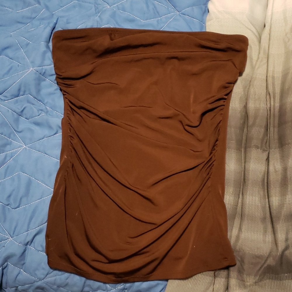 Brown tube top